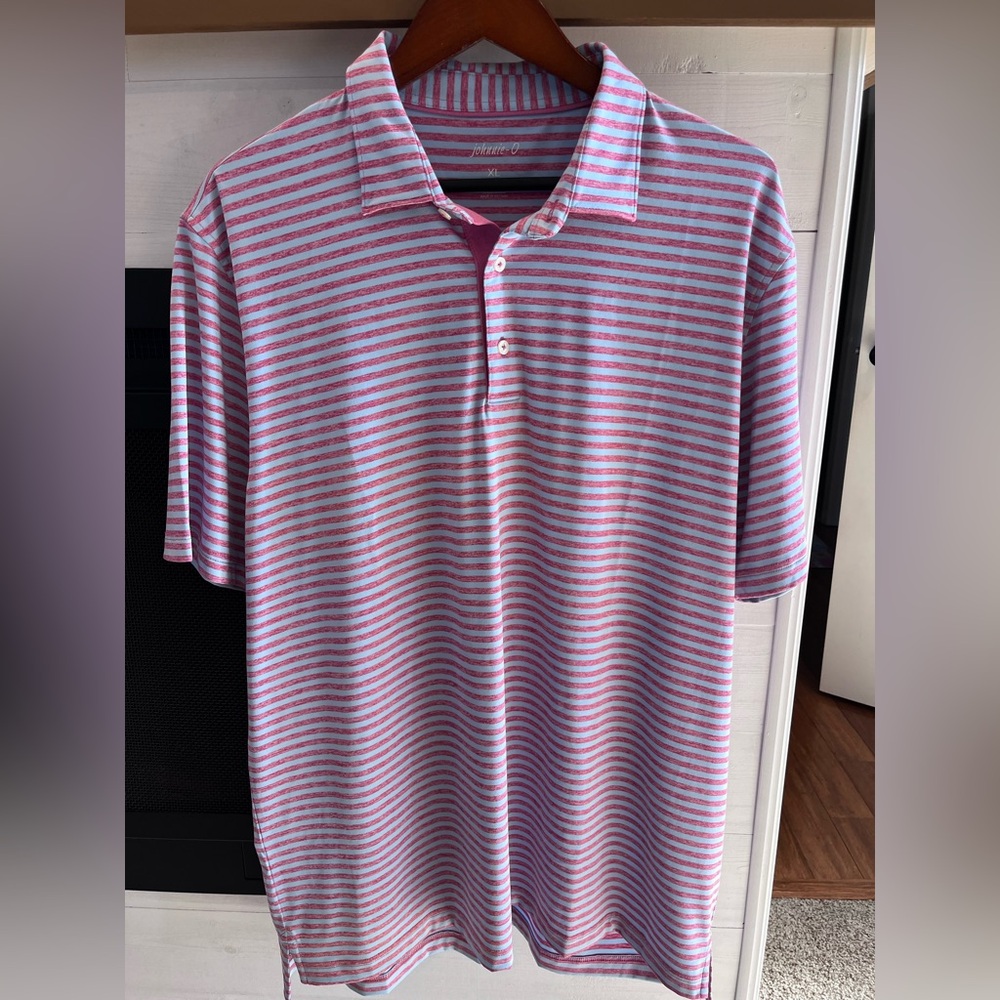 Johnnie-O shirt Polo size XL stripe men’s. 1498